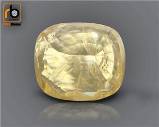 NATURAL UNHEATED UNTREATED  Yellow Sapphire / Pukhraj 4.57 cts. ( 9982 )